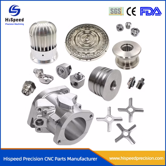 Tour de commande numérique par ordinateur traitant les pièces en aluminium faites sur commande d'acier inoxydable de cinq axes